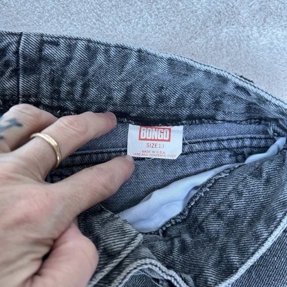 Bongo Black/Grey Jeans Women's Size 13 Vintage 80's 90's High Rise Made In USA - Picture 4 of 7